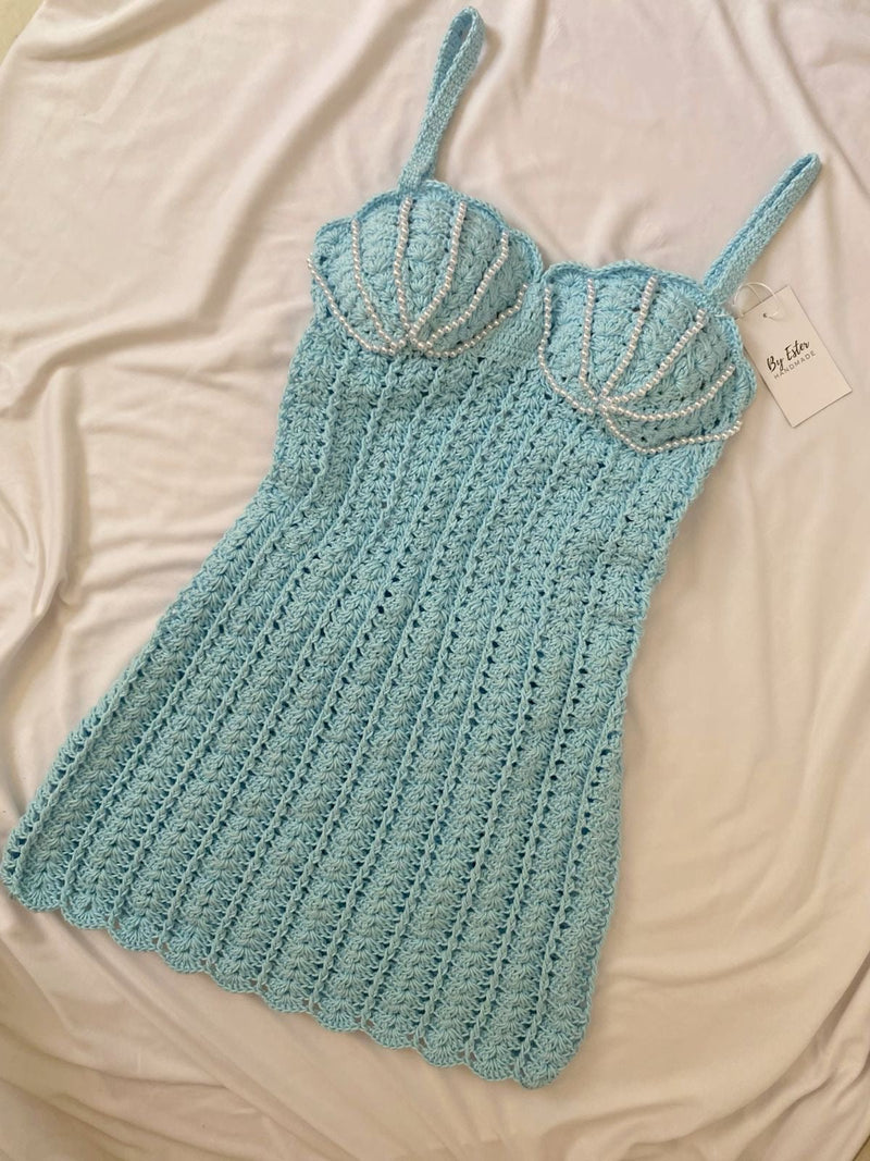 VESTIDO SEREIA CROCHÊ